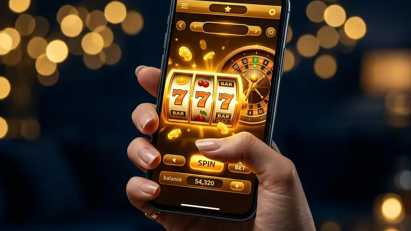 App Fairspin em iPhone e Android com lobby de slots aberto