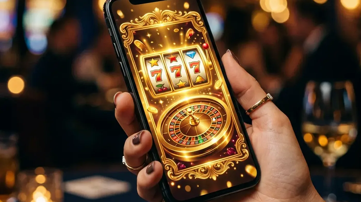 Estúdio de casino ao vivo Fairspin — croupier elegante à mesa de roleta dourada